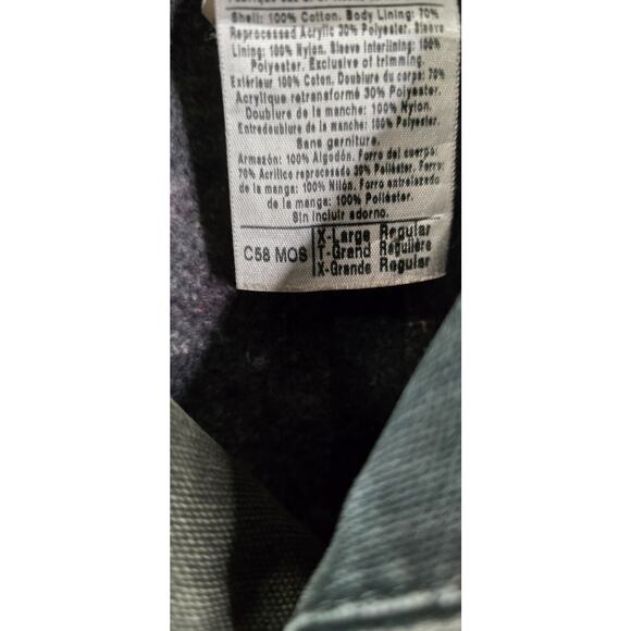 Vintage Carhartt C58 MOS Blanket-Lined Duck Chore Jacket Size XL Green - Picture 6 of 16